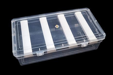 Mahganya Clear Plastic Bangle Box, 4 Compartments