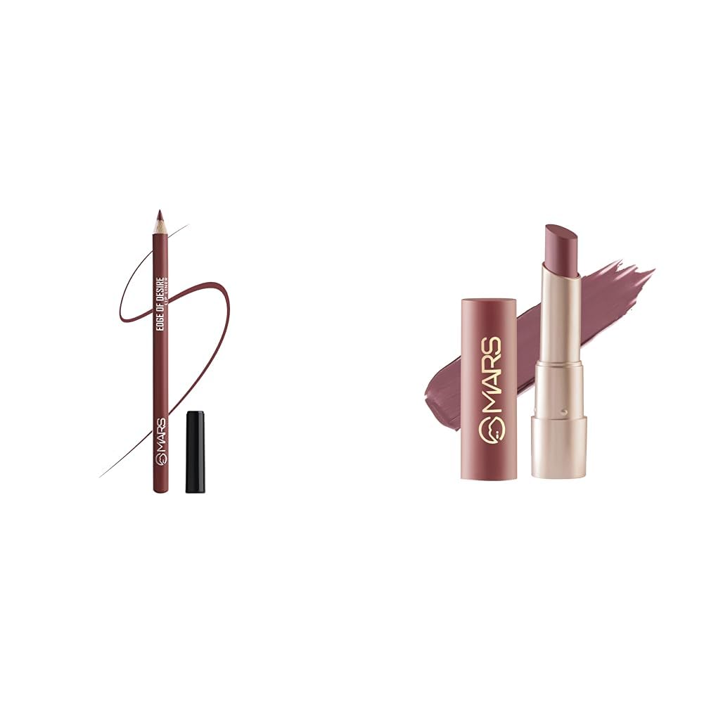 MARS Matte Lip Liner One Swipe Smooth Long Lasting Lip Pencil (1.4gm) (04-Scandalous Brown) Creamy Matte Long Lasting Lipstick for Women Creamy Lipstick Single