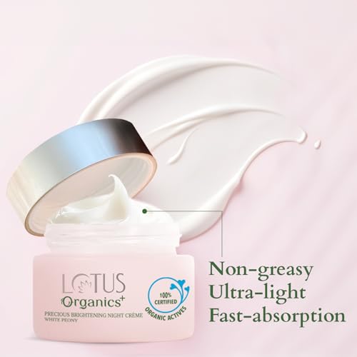 Lotus Organics+ Precious Brightening Night Cream 30G+Gel Mineral Sunscreen SPF 30,100G