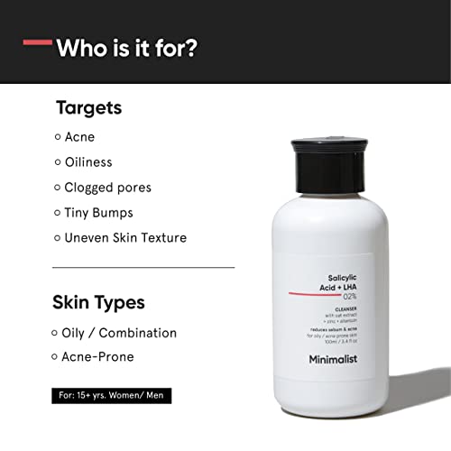 Minimalist Salicylic Acid Complete Acne Care Mini Kit | Face Cleanser + 2% BHA Serum + Salicylic Acid Body Wash | Acne Treatment for Oily Skin, Blackheads & Bod