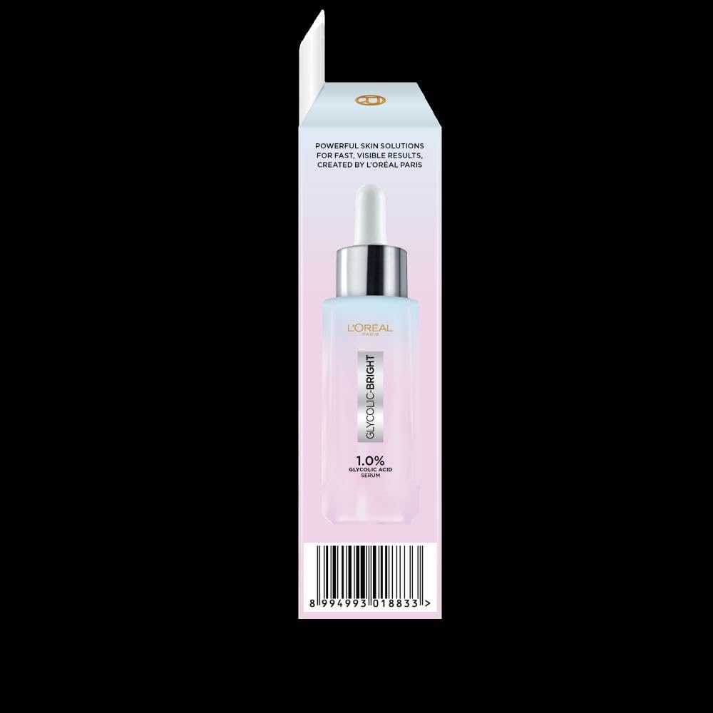 L'Oreal Paris Glycolic Bright 8% [Melasyl + Niacinamide] Face Serum for Brightening Dark Spots 30ml