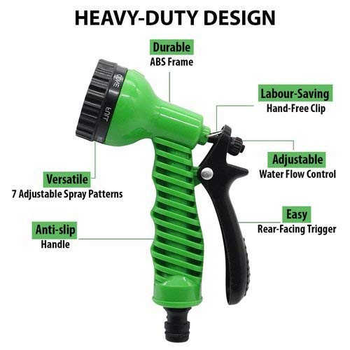 Sakoraware Garden Hose Nozzle Spray Gun Water Sprinkler with 8 Adjustable Watering Patterns- Suitable for Watering Lawn and Garden Car Bike Pets cleaning, Multi
