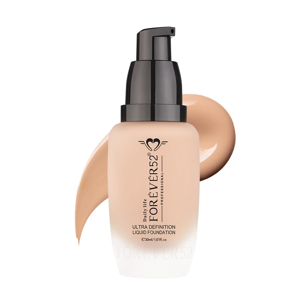 Daily Life Forever52 Ultra Definition Liquid Foundation | 24H Wear, Medium to Full Coverage, Pore-Minimizing & Mattifying, Long Lasting, Anti-Aging, Satin Finish| All skin type - Custard (FLF012) 30ml