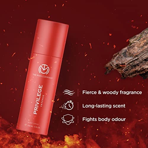 The Man Company Privilege Intense Deodorant for Men| Premium Body Spray | Long-Lasting Fragrance | Perfect Deo For Everyday Use | Gift for Husband, Boyfriend -