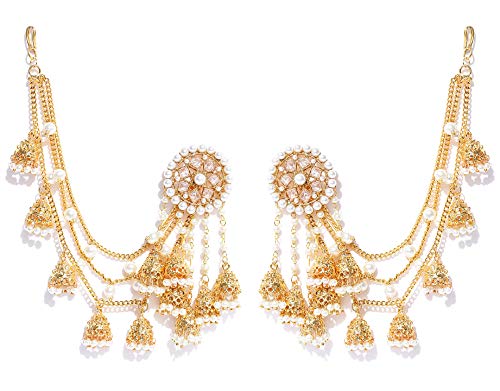 Traditional Gold Plated Pearl Jhumka Earrings for Women – Handcrafted Indian Jewelry