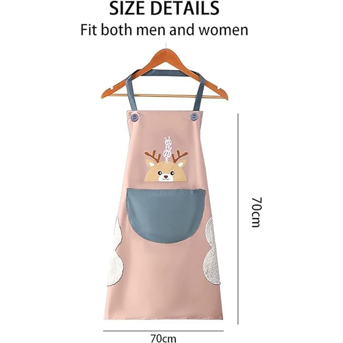 ATHA Cooking Apron | Adjustable Waterproof Chef Apron with Pocket | Adjustable Neck Belt Cooking Restaurant Chef Apron (Multicolor)