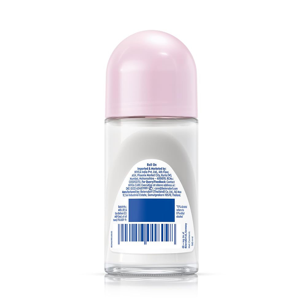 NIVEA Women Pearl & Beauty Roll On Deodorant, Underarm Deodorant with 72H Active Odour Protection, Long-Lasting Floral Fragrance, Underarm Roll On for Fresh, Be