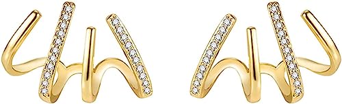 Handcrafted Gold Plated Ear Cuffs Earrings - Stylish Trendy Accessories for Women