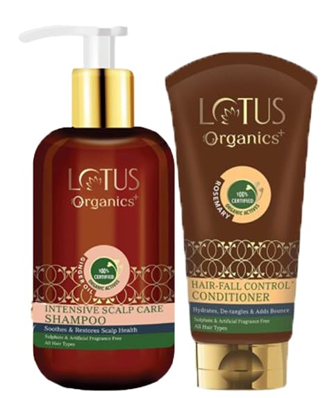 Lotus Organics+ Hair Fall Control Shampoo_300ml + Hair Fall Control Conditioner_150g (Set of 2)