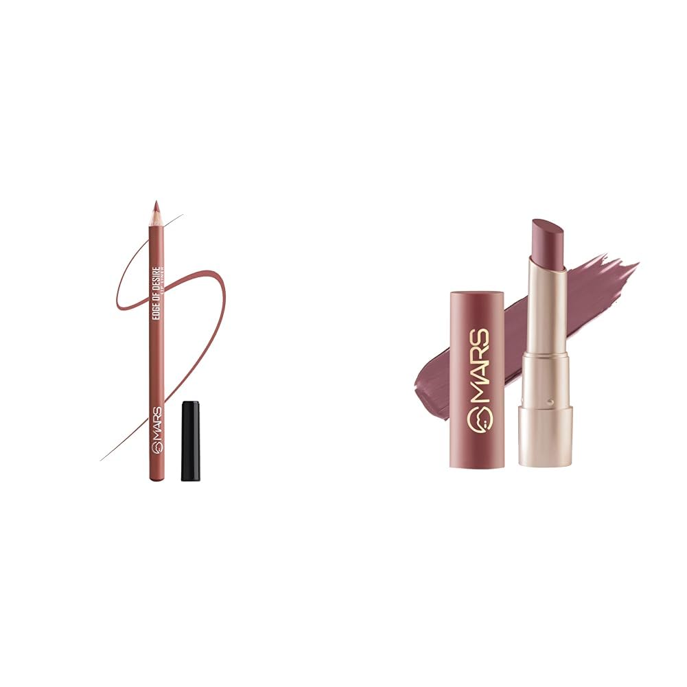 MARS Matte Lip Liner One Swipe Smooth Long Lasting Lip Pencil (1.4gm) (08-NUDE SPELL) Creamy Matte Long Lasting Lipstick for Women Creamy Lipstick Single Swipe