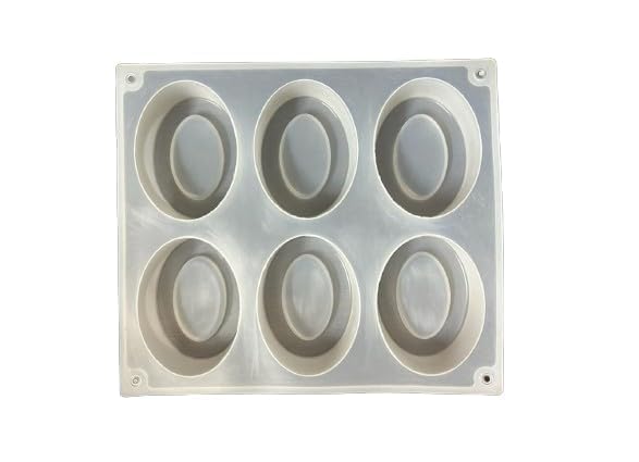 Silicone Pears Soap White Mould, 6 Cavity for Handmade Soap Making