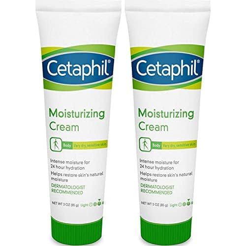 Cetaphil Moisturizing Cream for Dry/Sensitive Skin 3 oz (Pack of 2) 1 count (Pack of 2)