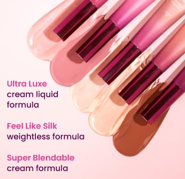 Typsy Beauty Liquid Blusher Coral Cascade | Silk Cushion Wand with Hyaluronic Acid & Vitamin E | Lightweight Buildable Face Makeup Blush & Highlighter | Cushion Tip | 15ml