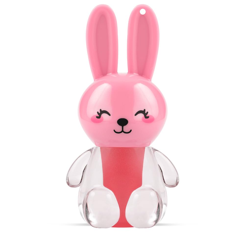 Princess by RENEE Bunny Lip Tint - Pink, for Pre-Teens, Lightweight & Long-Lasting Color, Non-Drying & Nourishing, Water-Based Formula, Blueberry Extracts, Stra