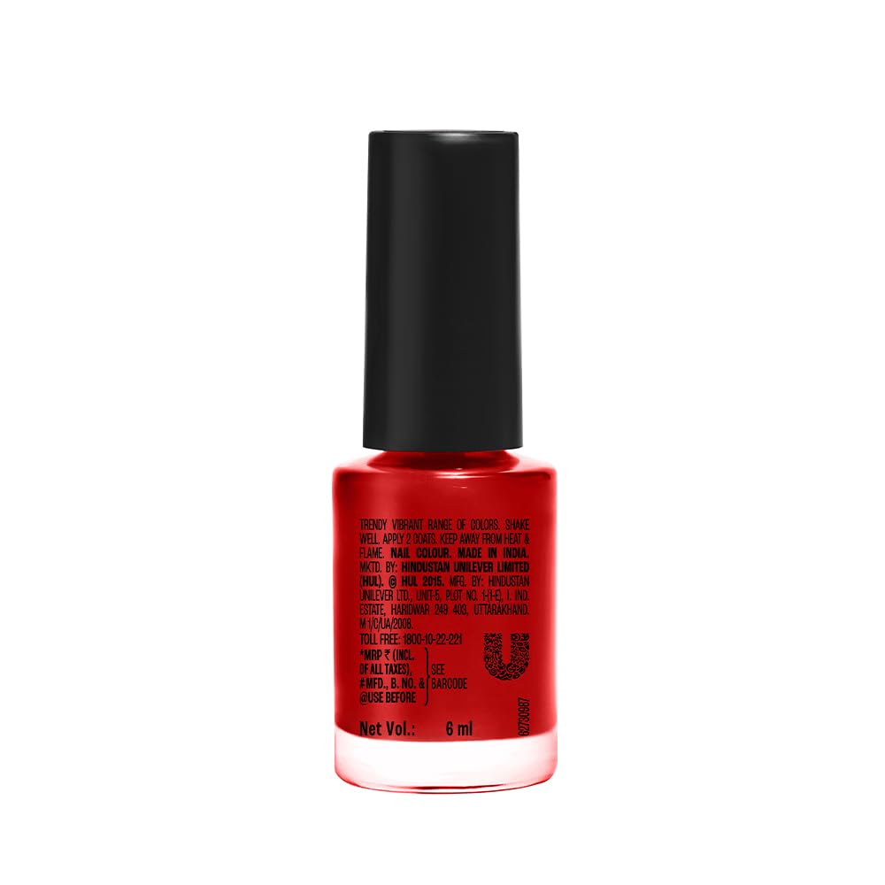 Lakme True Wear Color Crush Glossy Finish Nail Polish, Long Lasting & Vibrant Nail Paint, 404, 6Ml