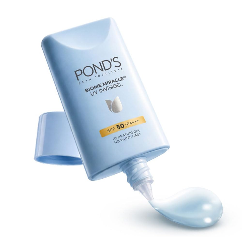 POND'S BIOME Miracle UV Invisigel | 100HR Hydrating Gel Moisturizer With SPF50 PA+++ | For All Skin Types | 50g