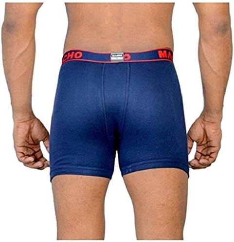 Macho Men's Long Cotton Fine Trunk Pack of 5 (Multi Color) 80 CM Multicolour