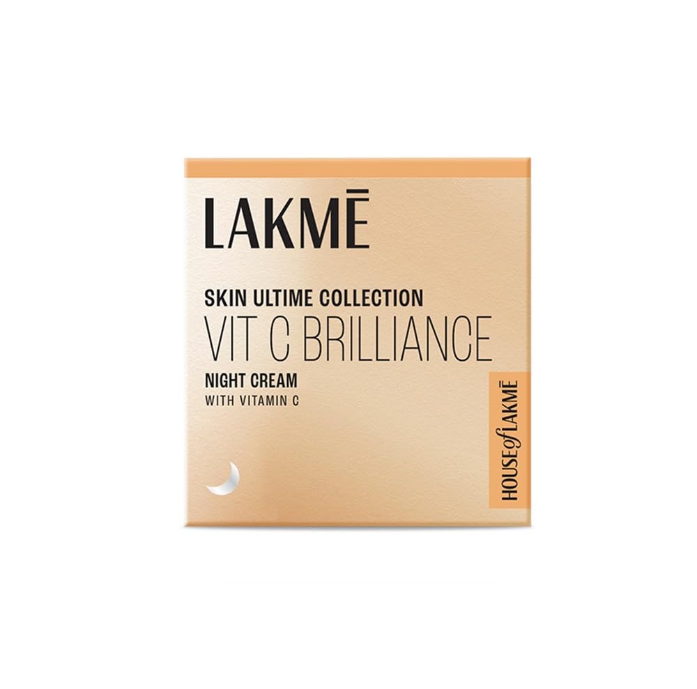 Lakme Vitamin C Brilliance Night Cream with Vitamin C 50G, healthy, glowing skin 50 g (Pack of 1)