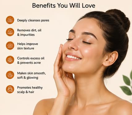 Multani Mitti Powder for Face Pack & Hair Care | 100% Natural Bentonite Clay | Deep Cleansing Skin Care Powder | For Oily Skin, Face Mask & Hair Mask | 200g