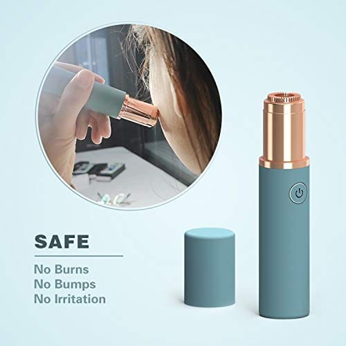 WINSTON - Rechargeable Battery Operated Women Epilator/Trimmer for gentle Upper Lip, Chin, Eyebrow, Face hair removal at home for ladies (Green)