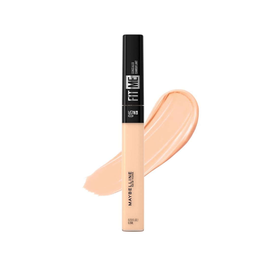 Maybelline New York Fit Me Concealer, Oil free Liquid conceals dark circles, redness, flaws, and blemishes. Fit Me suits oily skin & dry skin - Fair|6.8ml
