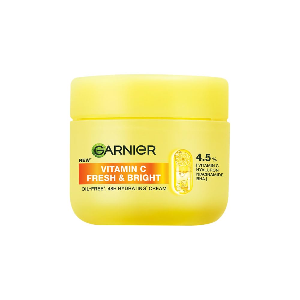 Garnier Fresh & Bright Vitamin C Gel Face Moisturizer Cream, 45ml 45 ml (Pack of 1)