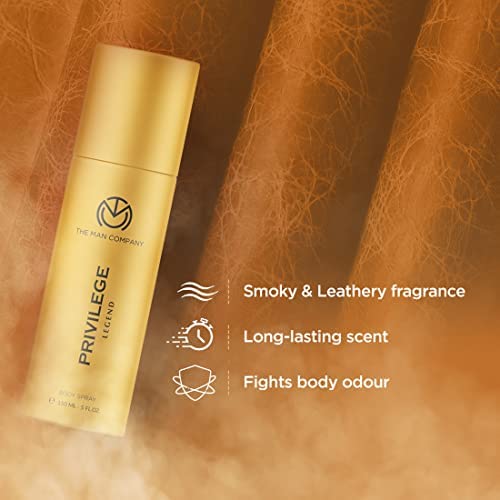 The Man Company Privilege Legend Deodorant Spray - For Men (300 ml, Pack of 2) | Valentine gift Set for Boyfriend, Husband