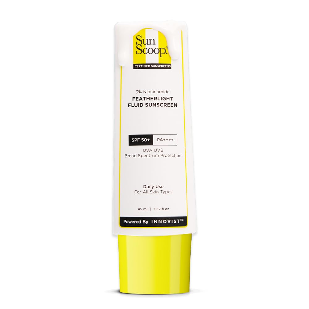SunScoop 3% Niacinamide Fluid Sunscreen SPF 50+ PA++++ | 45ml 45 ml (Pack of 1)