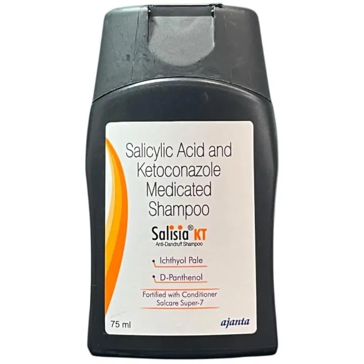 Salisia Kt - Bottle of 75 ml Shampoo with 2% Ketoconazole and Salicylic Acid