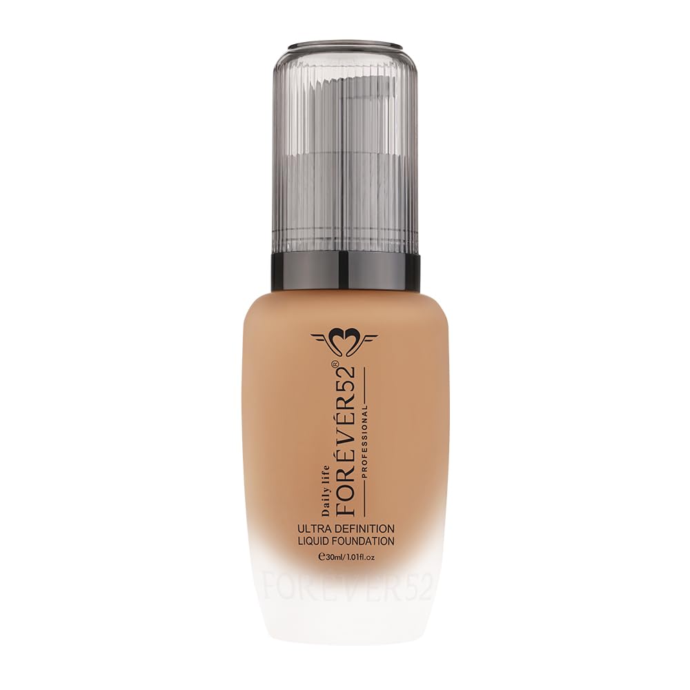 Daily Life Forever52 Ultra Definition Liquid Foundation|24H Wear, Medium to Full Coverage, Pore-Minimizing&Mattifying, Long Lasting, Anti-Aging, Satin Finish| All skin types - Chestnut (FLF016) 30ml