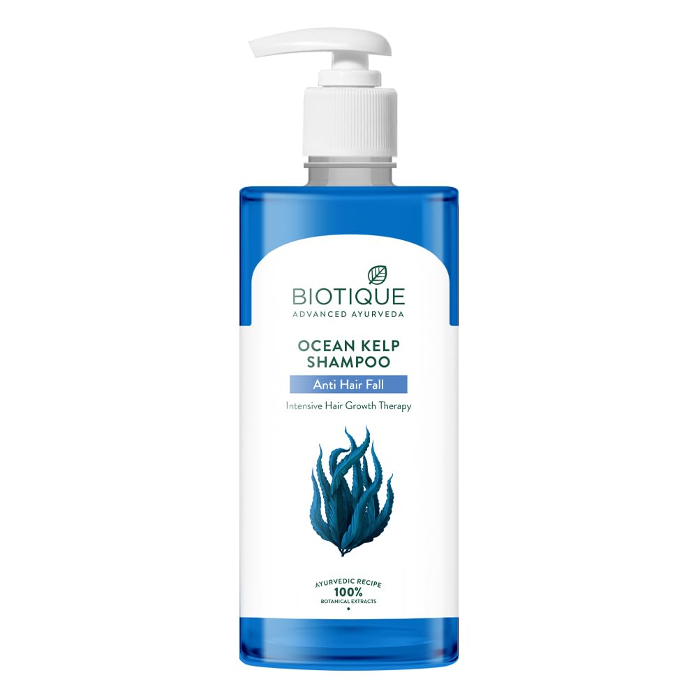 Biotique Ocean Kelp Anti Hairfall Shampoo | Intensive Hair Growth Therapy| Anti Hairfall Shampoo that Maintains Shine |100% Botanical Extracts | Suitable for Al