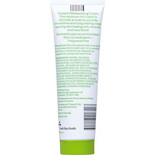 Cetaphil Moisturizing Cream for Dry/Sensitive Skin 3 oz (Pack of 2) 1 count (Pack of 2)