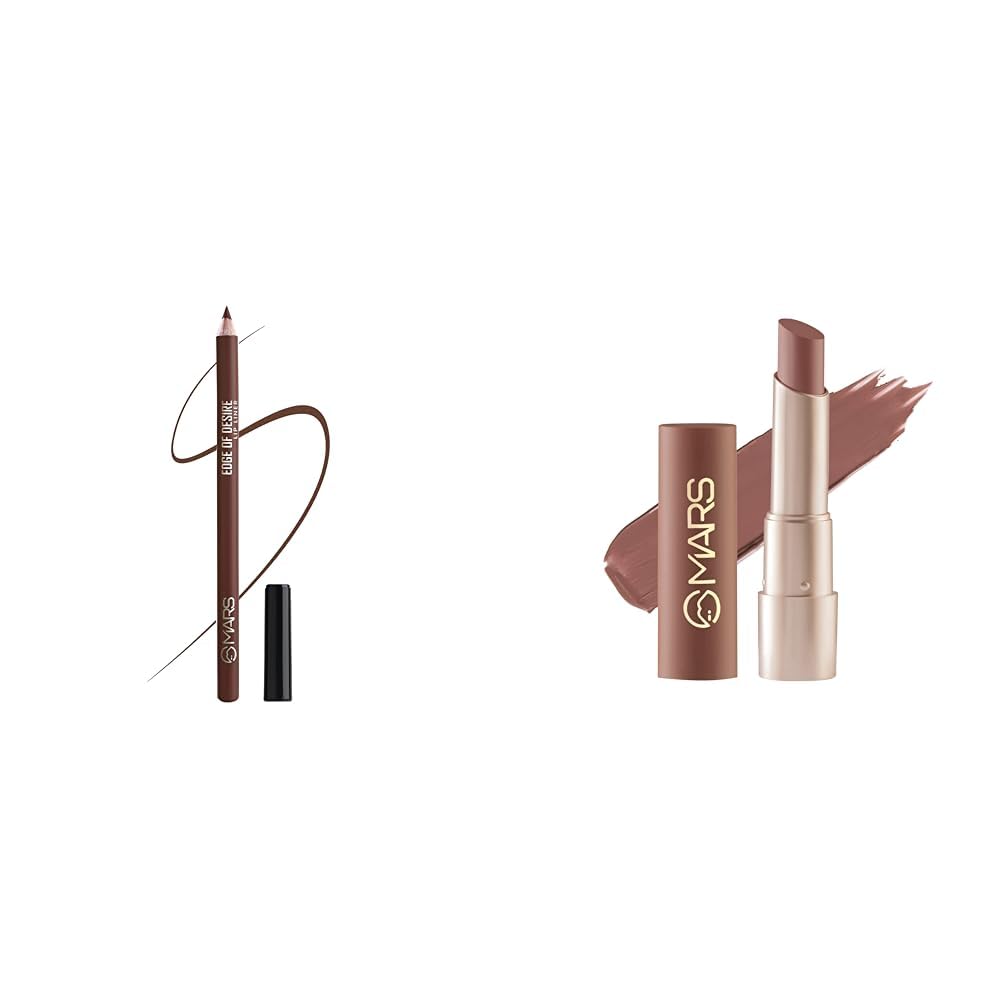 MARS Matte Lip Liner One Swipe Smooth Long Lasting Lip Pencil (1.4gm) (14-CHOCO BUTTER) Creamy Matte Long Lasting Lipstick for Women Creamy Lipstick Single Swip