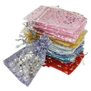 ProKart Premium Jewellery Pouch Organza Party Favor | Shagun Potli Bags | Gift Pouches for Return Gifts | Dry Fruits Packing (Mixed Color, Pack of 30)