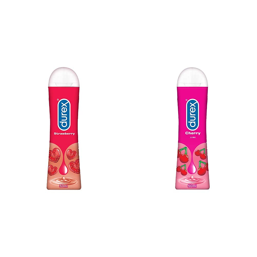 Durex Play Lubricant Gel, Saucy Strawberry - 50 ml & Play Lubricant Gel, Cheeky Cherry - 50 ml Combo