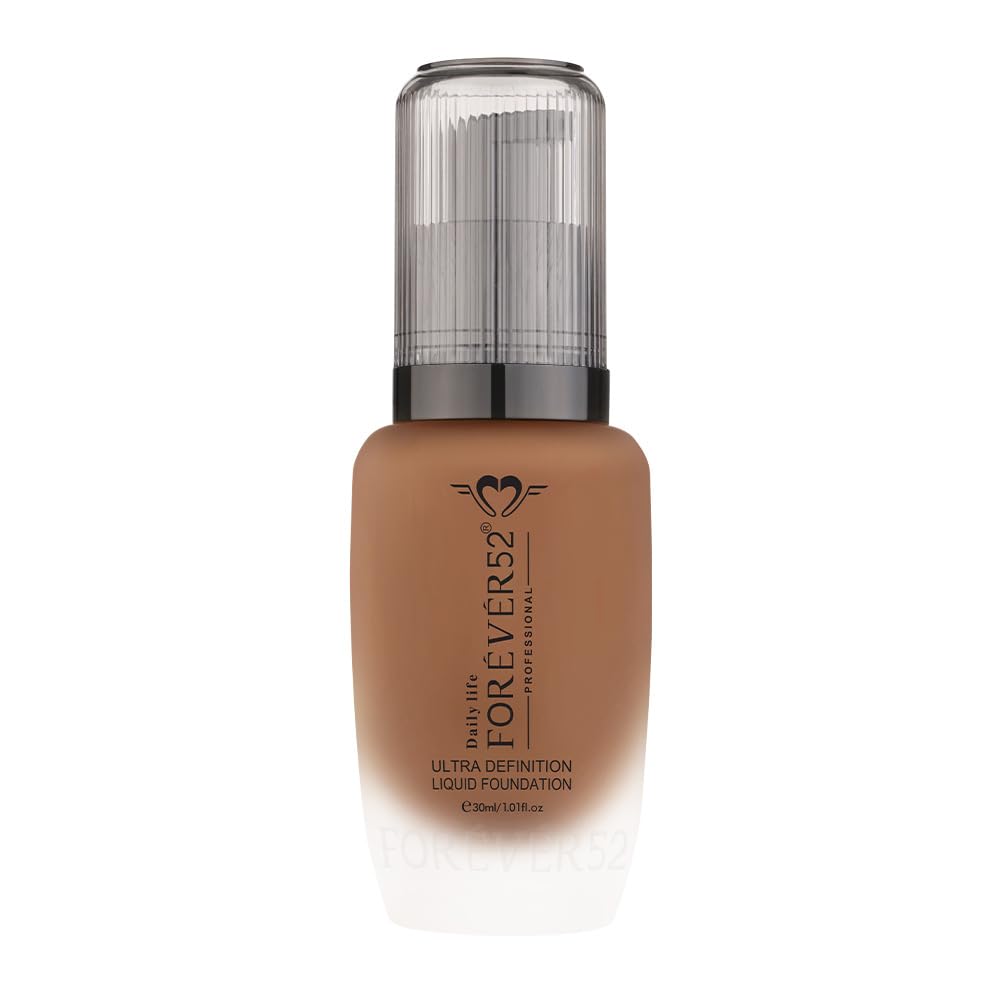Daily Life Forever52 Ultra Definition Liquid Foundation | 24H Wear, Medium to Full Coverage, Pore-Minimizing & Mattifying, Long Lasting, Anti-Aging, Satin Finish| All skin type - Brownie (FLF003) 30ml