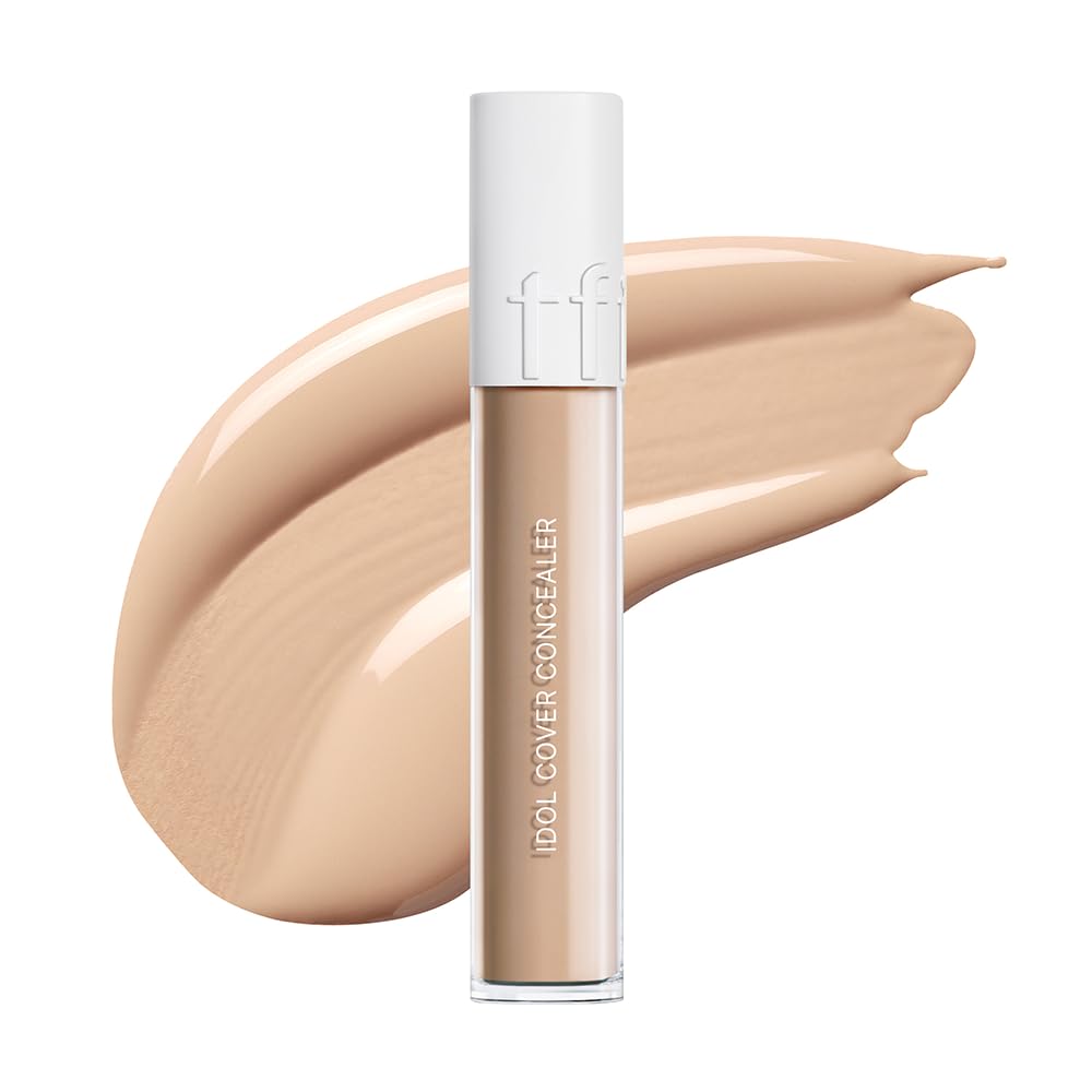TFIT Idol Cover Concealer - Full Coverage, Lightweight, Sweat & Water Proof, Long-lasting, Lightweight, Conceales Dark Circles, Fine Lines, Redness, 0.22 Oz. (O02 Deep Beige, 0.22 Oz.)