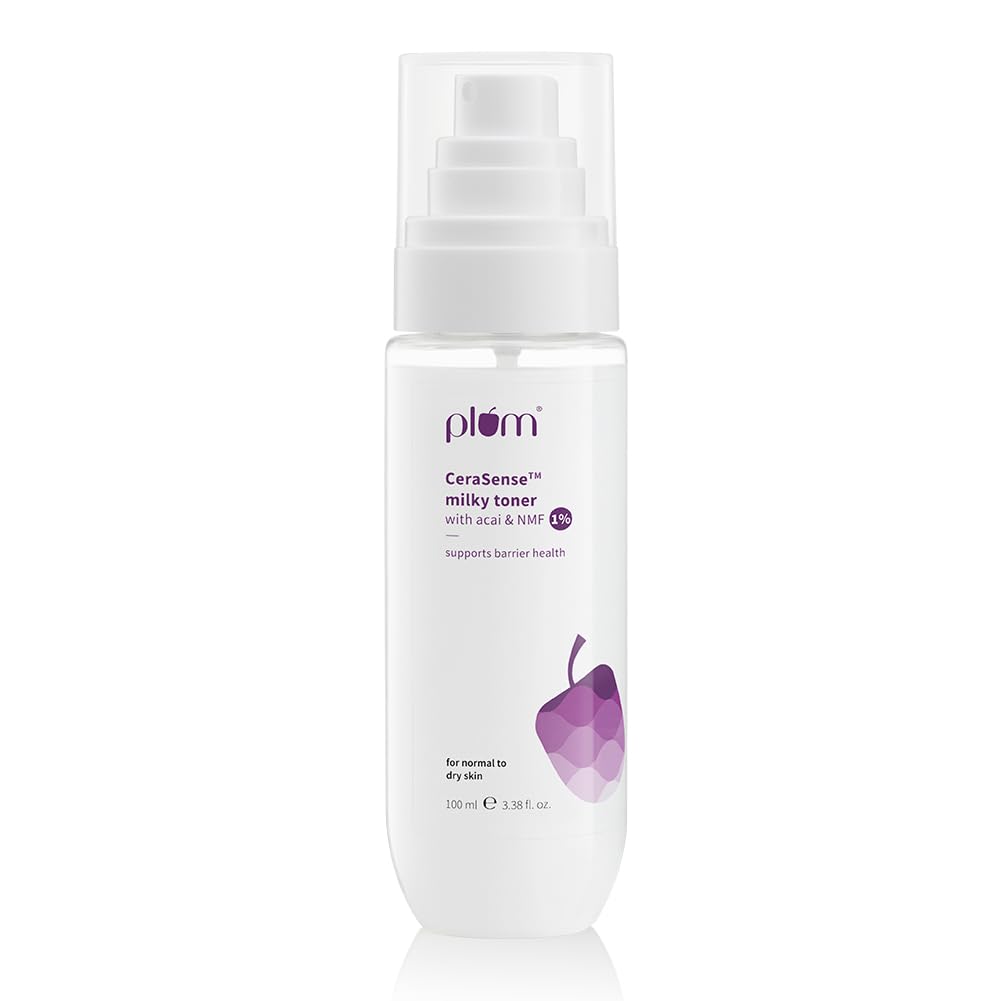 Plum CeraSense Milky Toner with Ceramides & Peptides | Repairs skin barrier, moisturizes & nourishes | Toner for dry & normal skin types | Lightweight & Quick-Absorbing |100 ml