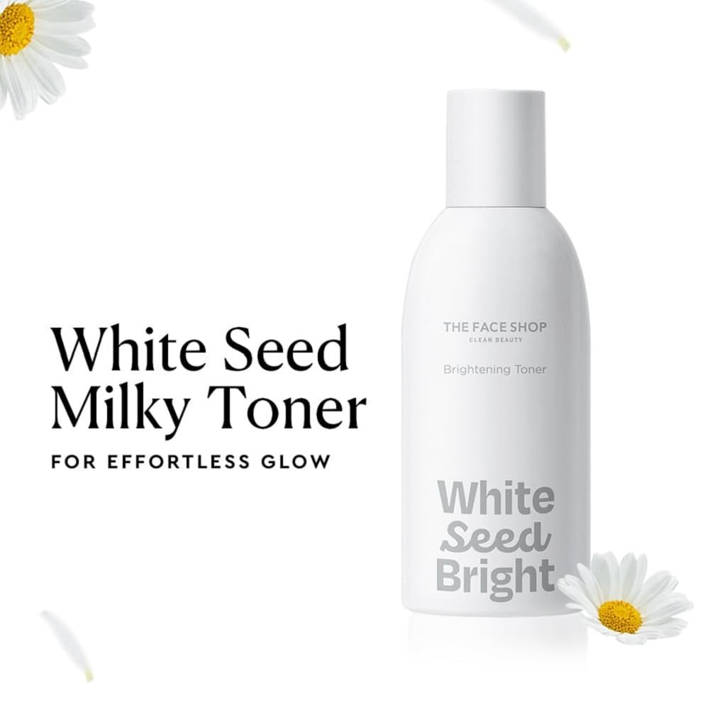 The Face Shop White Seed Brightening Face Toner with Niacinamide & Vitamin B | For Dark Spots, Dullness & Acne Scars | Suitable for Normal, Oily, Dry, Combinati