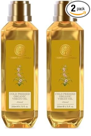 Forest Essentials Organic Pure Cold Pressed Almond Oil | 100% Pure & Natural