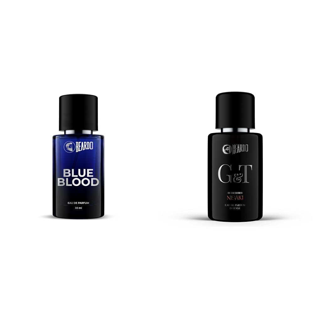 Beardo Blue Blood & G&T Eau De Parfum (EDP) Duo - 30ml X 2| Long-Lasting Masculine Fragrances | Premium Perfume Gift Set for Men