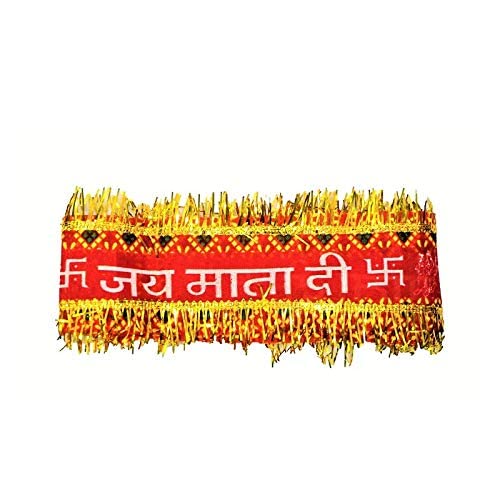 MATA Ki Chunri Net Jai MATA Di Head Band Navratri Chunri Kanya Pooja Samagri-(Pack of 12)