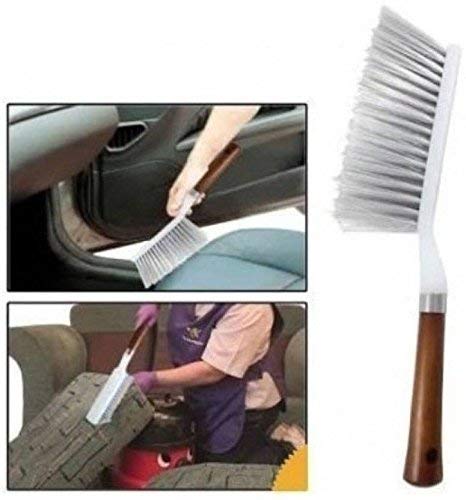 Sakoraware Plastic Brush with Long and Hard Bristles for Home Cleaning Floor, Tiles, Carpet, Bed, Mattress, Window, Bathroom, Car Seat, Curtain, Mats, Upholster
