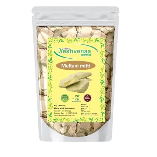 Keshvenna natural 100% Natural Multani Mitti ston (fuller earth) for Face Pack | Fuller's Earth , Bentonite Clay 400gm