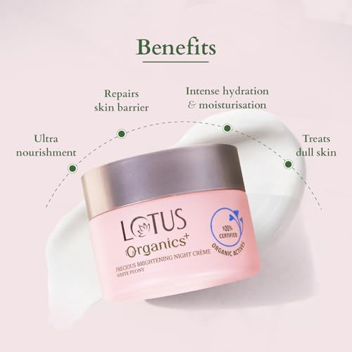 Lotus Organics+ Precious Brightening Night Cream 30G+Gel Mineral Sunscreen SPF 30,100G