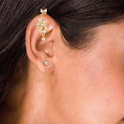 Traditional Maharashtrian Style Clip-On Pressing Bugdi Upper Earring Ear Cuff for Women & Girls
