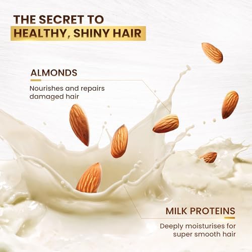 Dabur Almond Shampoo - 650 ml | For Nourished & Smooth Hair | Intense Nourishment | Helps in Hair Strenghtening | With Almond-Vita Complex & Milk Extracts