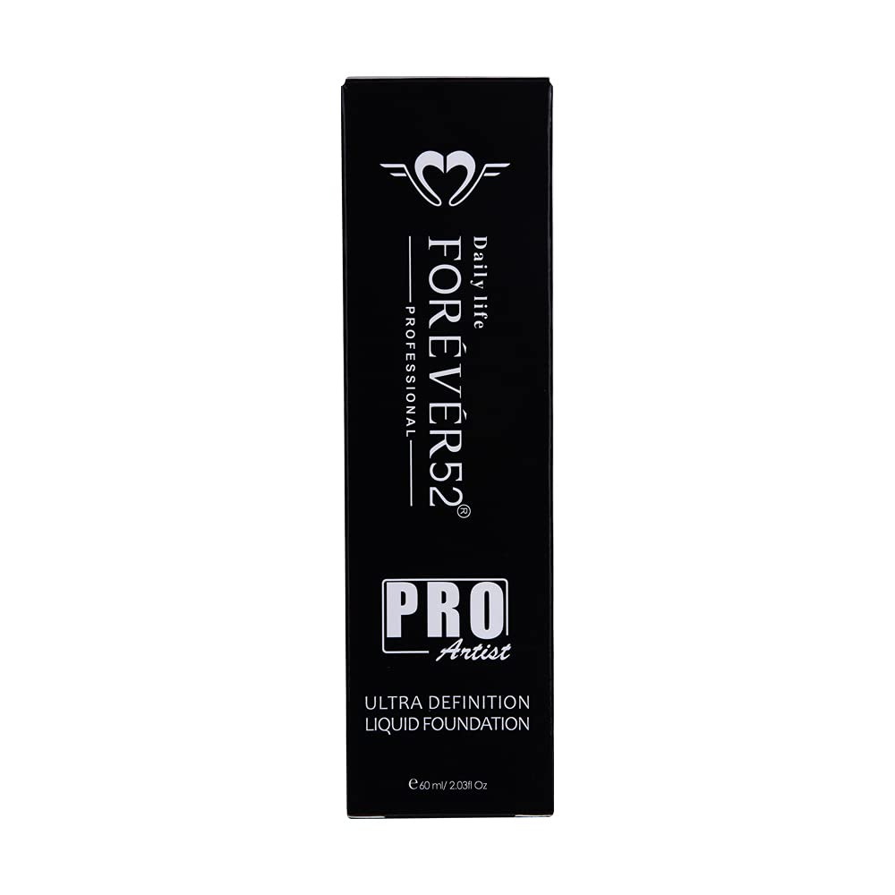 Daily Life Forever52 Pro Artist Ultra Definition Liquid Foundation| Long Lasting, Full Coverage, 24H, Waterproof & Sweatproof, Lightweight Hydrating, Oil-Free Formula - Honey (BUF007) 60ML