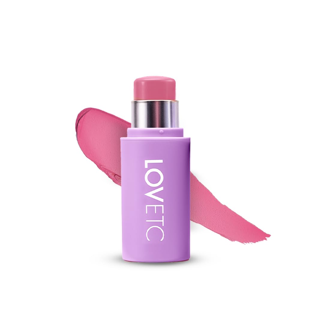 LOVETC Multi-Purpose Blush Stick, 3-in-1 Makeup, 12Hr Wear, Bloom 7.5g Bloom 7.5 g (Pack of 1)