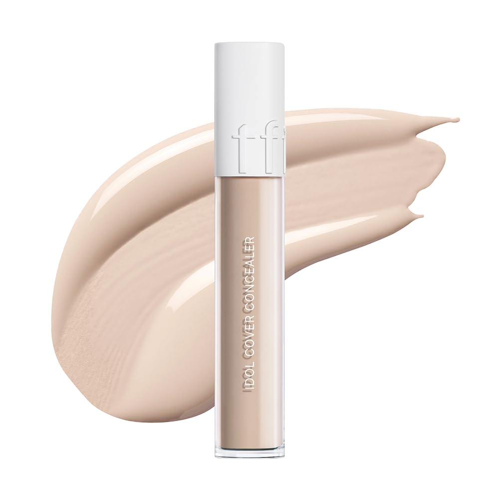 TFIT Idol Cover Concealer - Full Coverage, Lightweight, Sweat & Water Proof, Long-lasting, Lightweight, Conceales Dark Circles, Fine Lines, Redness, P01 PETAL BEIGE, 6.5g